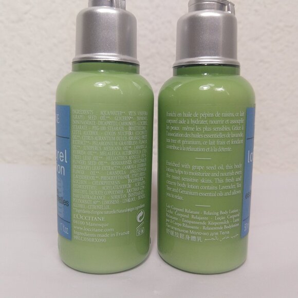 L'OCCITANE LAIT CORPOREL Relaxing Body Lotion 50ML X 2 NEW - Picture 3 of 4